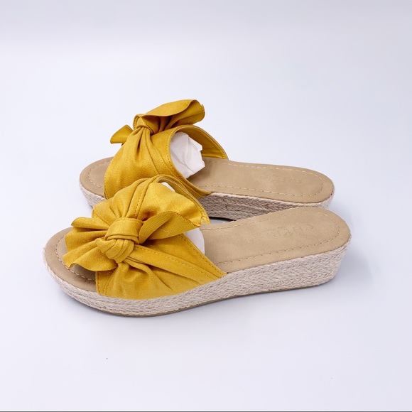 Knotted open toe mule espadrille sandal - Picture 1 of 8